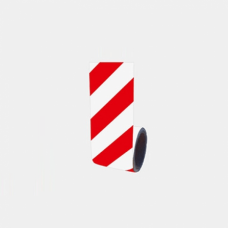Bandă adezivă reflectorizantă (alb/roșu) — 10cm x 10m
